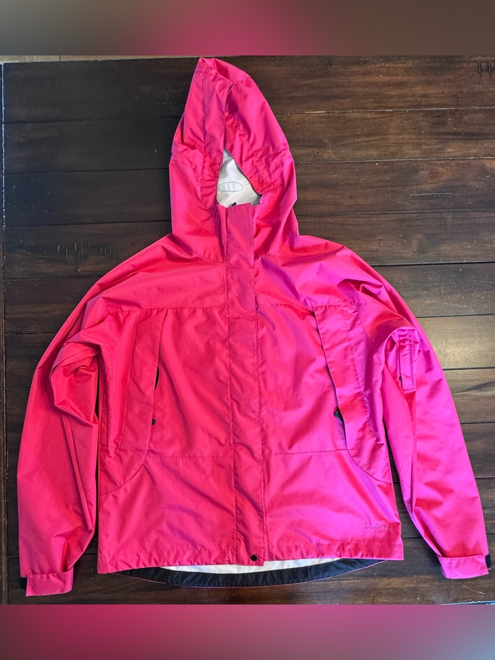L.L. Bean Trail Rain Jacket with Hood- Medium, Like New